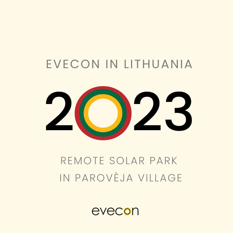 Evecon UAB won the procurement organized by the Presidency for the remote solar park