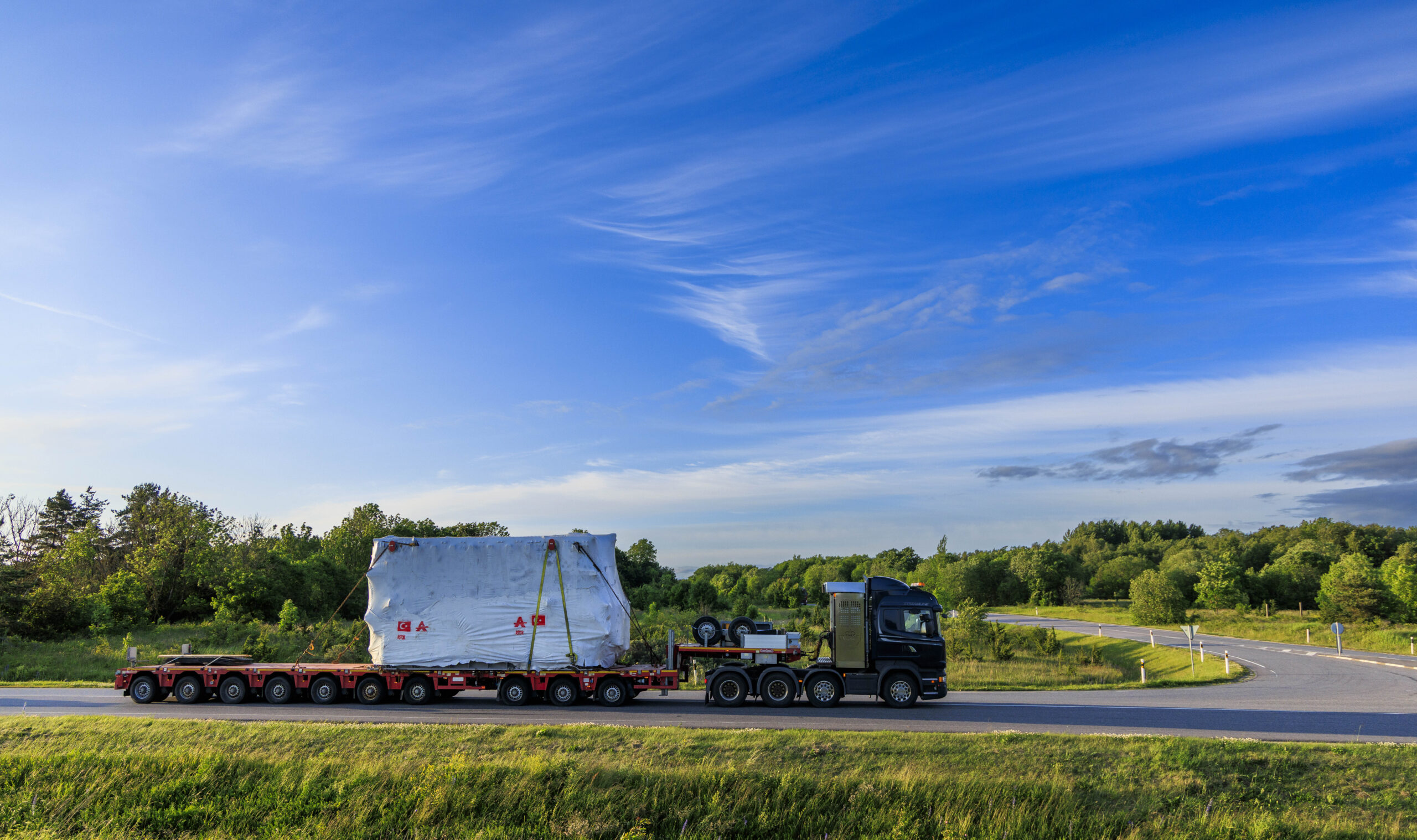 A 126-ton giant transformer arrived at largest battery park in continental Europe